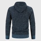 Felpa In Maglia Da Uomo Con Cappuccio Foderato E Zip, immagine 3