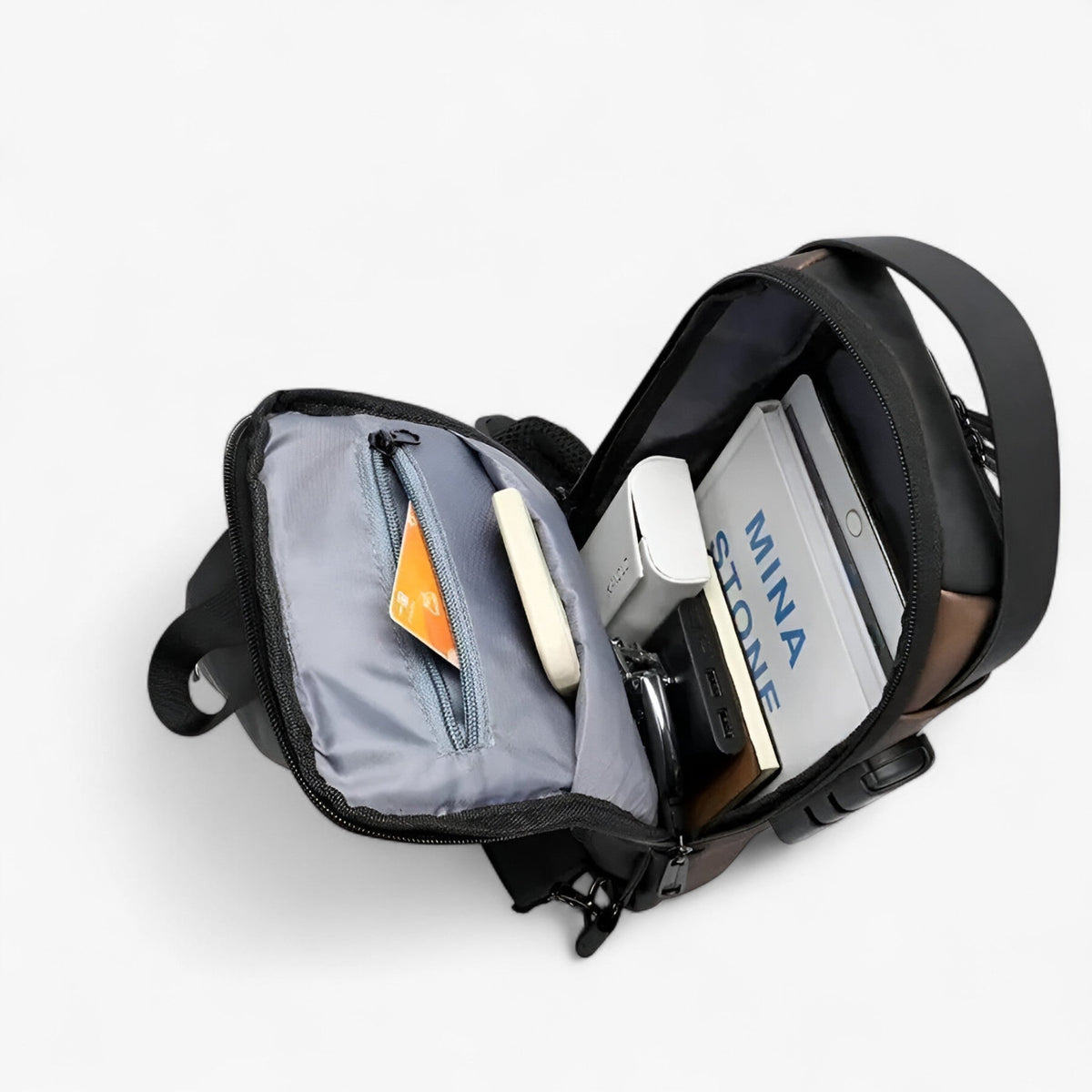 Borsa Monospalla Multicolore Antifurto Uomo — Como, immagine 2