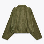 Giacca Bomber Oversize Da Donna Con Zip Frontale, immagine 2