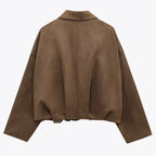 Giacca Bomber Oversize Da Donna Con Zip Frontale, immagine 4