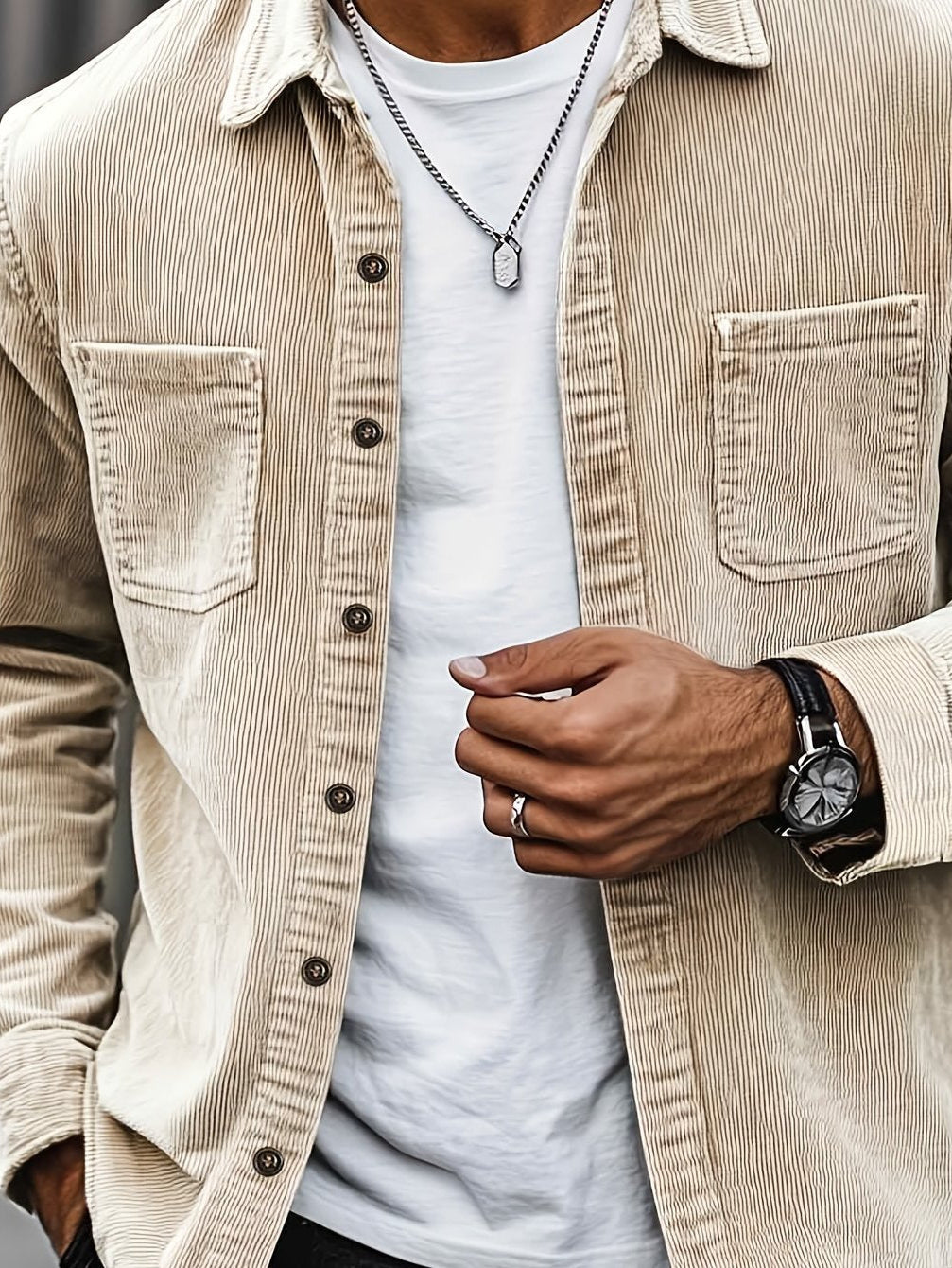 Giacca Uomo | Colletto Classico & Tasche Funzionali