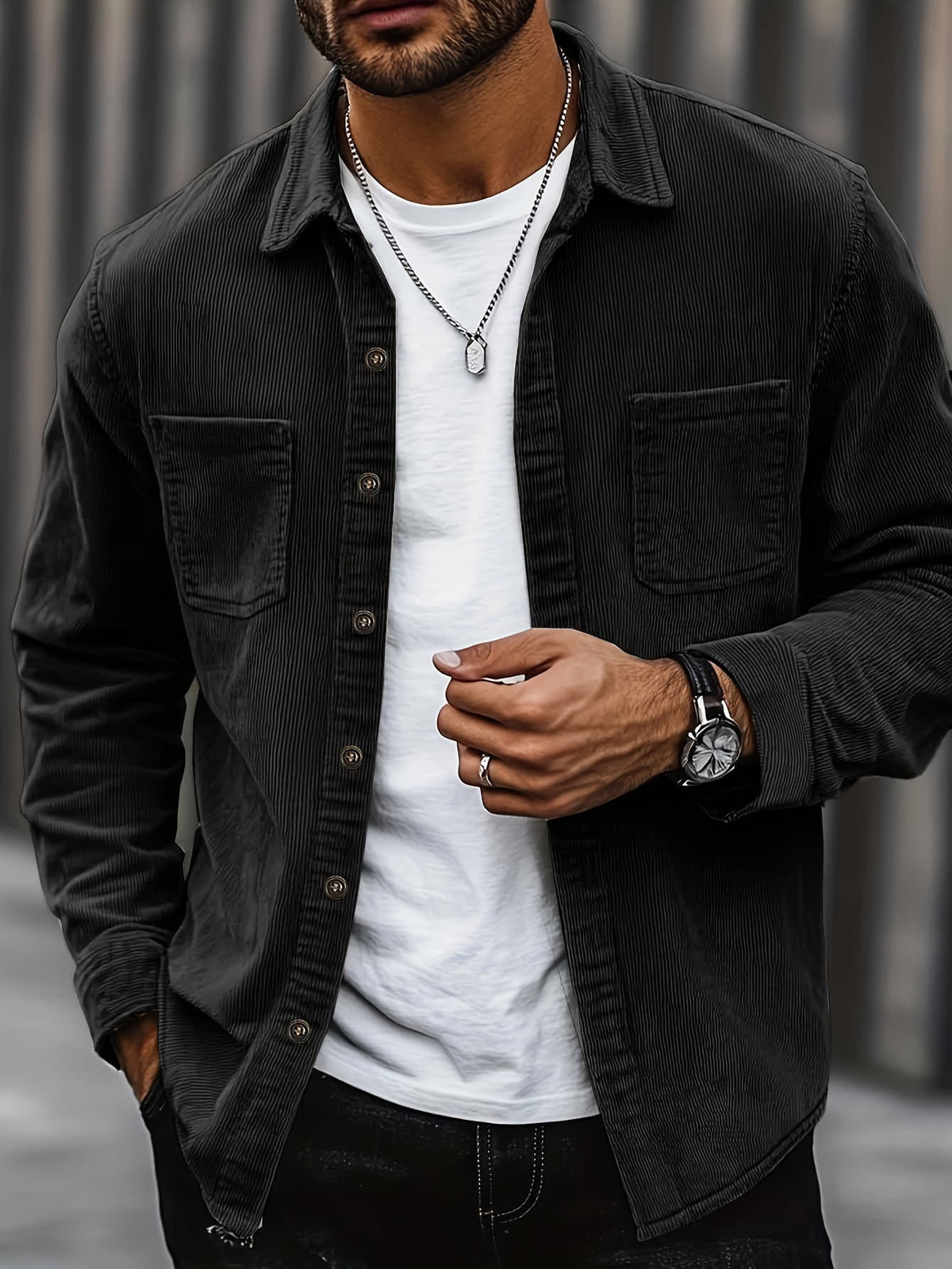 Giacca Uomo | Colletto Classico & Tasche Funzionali
