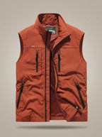 Gilet Utility Da Uomo Con Collo Alto E Tasche Con Zip, immagine 2