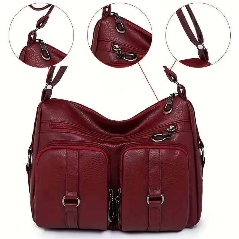 Borsa A Tracolla Multicolore Multitasche Donna — Ravenna, immagine 11
