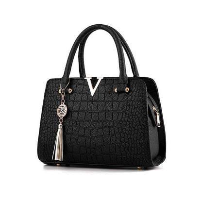 Borsa A Mano Multicolore Effetto Coccodrillo Donna — Nemi, immagine 1