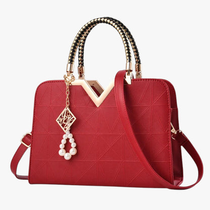 Borsa A Mano Multicolore Con Manici Gioiello Donna — Perla, immagine 9