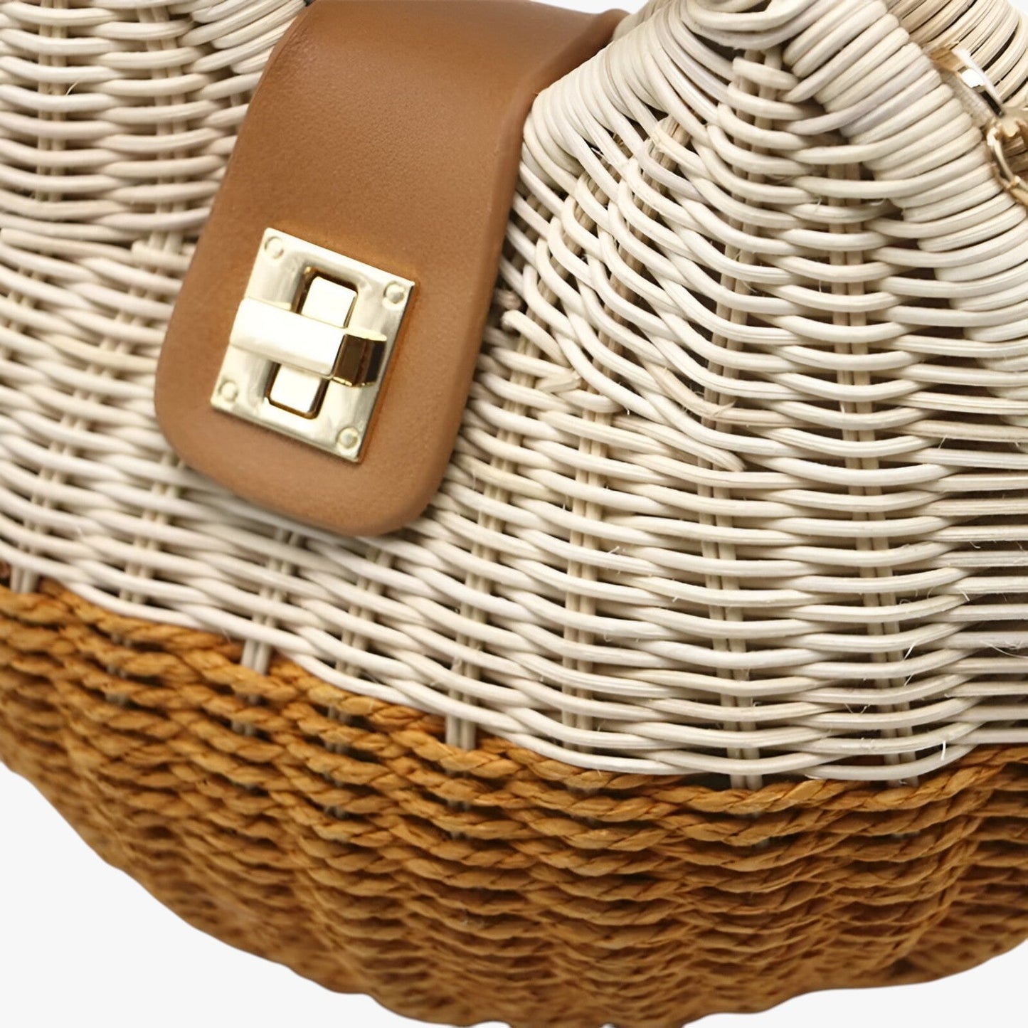 Borsa Rotonda In Paglia Con Tracolla Donna — Ischia, immagine 4