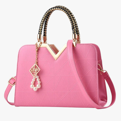 Borsa A Mano Multicolore Con Manici Gioiello Donna — Perla, immagine 7