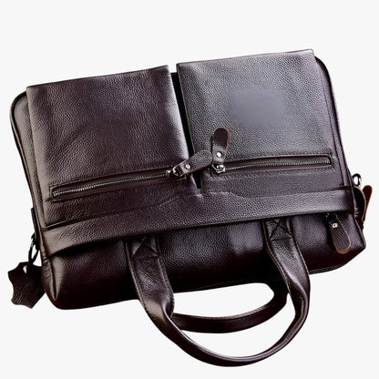 Borsa Portadocumenti Marrone Multiscomparto Uomo — Cuneo, immagine 2