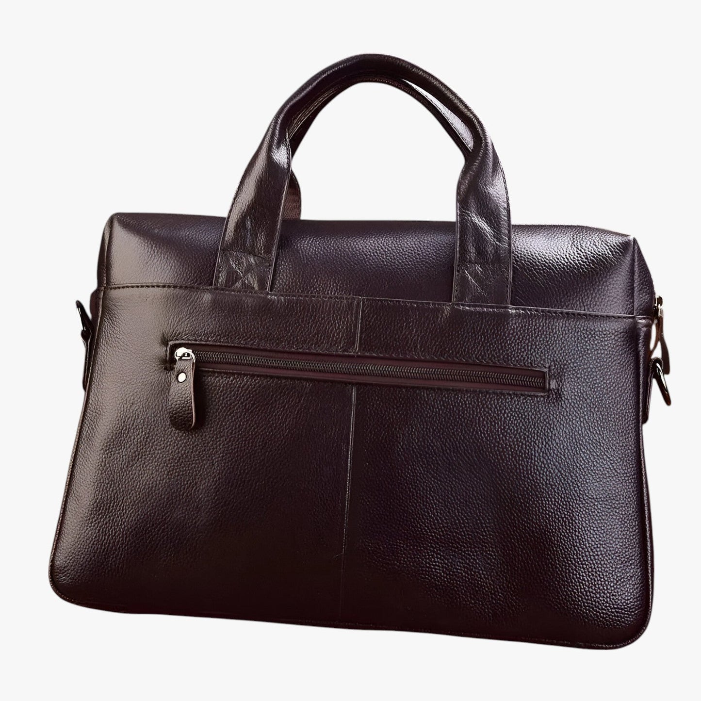 Borsa Portadocumenti Marrone Multiscomparto Uomo — Cuneo, immagine 3