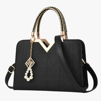 Borsa A Mano Multicolore Con Manici Gioiello Donna — Perla, immagine 11