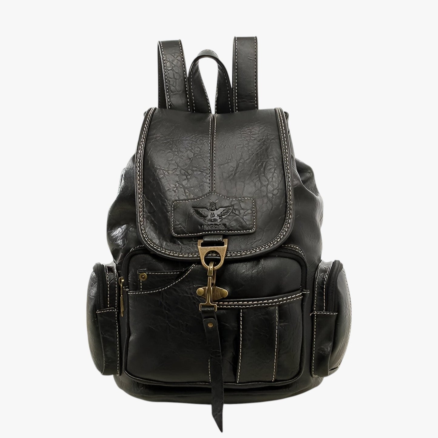 Zaino Marrone Con Patta Donna — Ambra, immagine 4