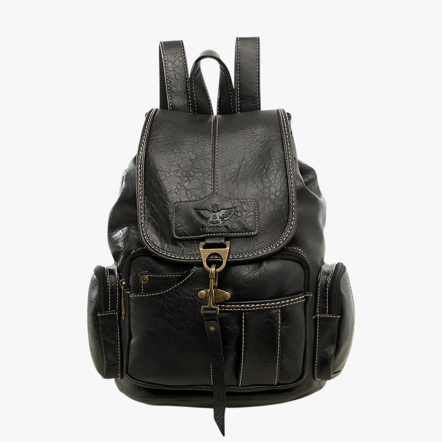 Zaino Marrone Con Patta Donna — Ambra, immagine 4