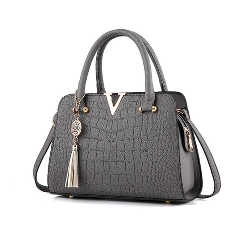 Borsa A Mano Multicolore Effetto Coccodrillo Donna — Nemi, immagine 18