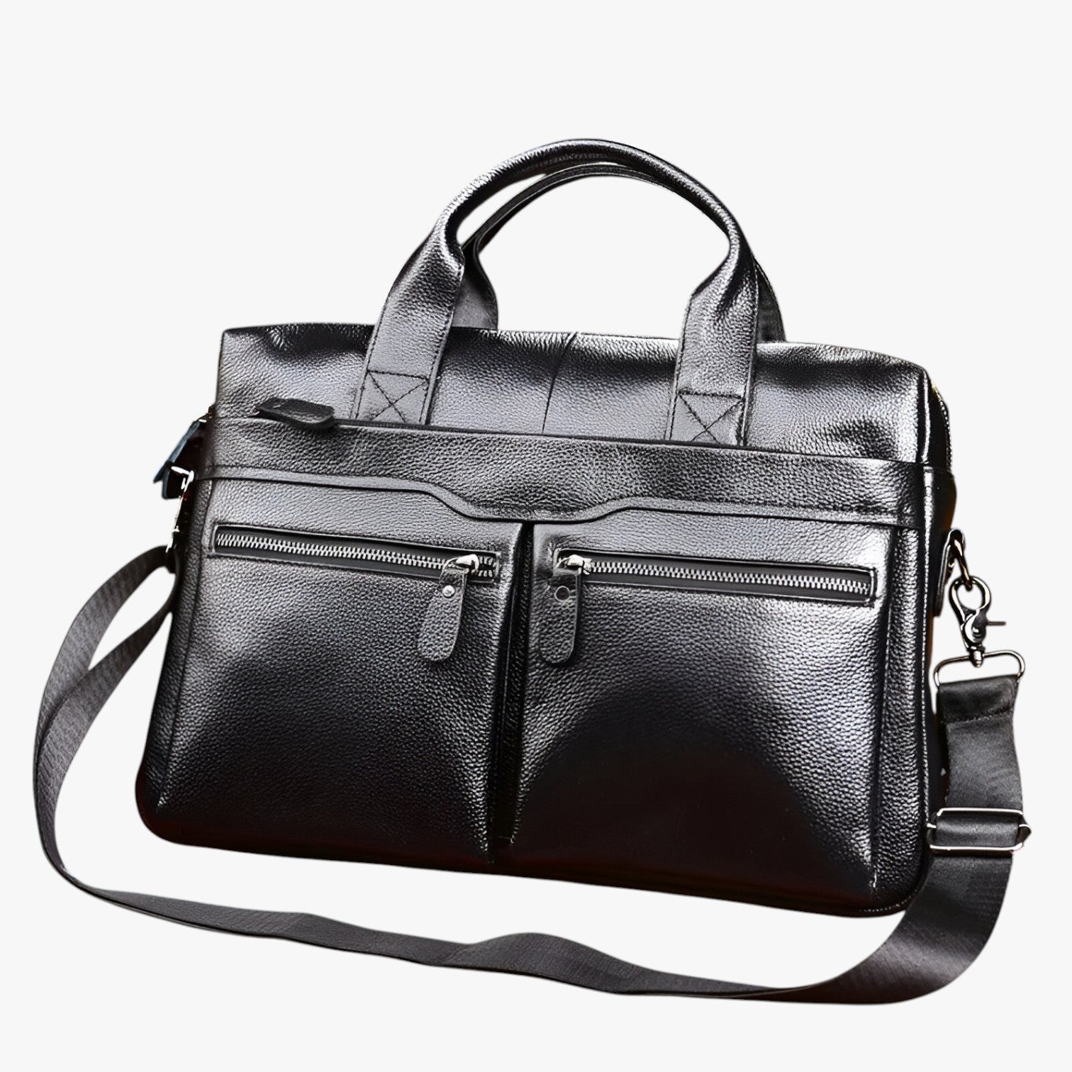 Borsa Portadocumenti Marrone Multiscomparto Uomo — Cuneo, immagine 1