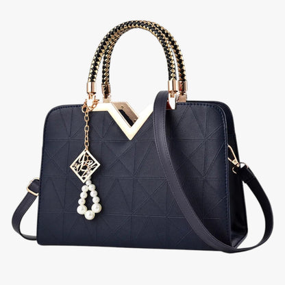 Borsa A Mano Multicolore Con Manici Gioiello Donna — Perla, immagine 6