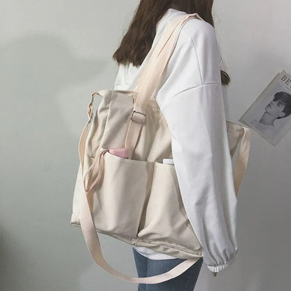 Borsa Tote Multicolore Capiente Donna — Spiaggia, immagine 4