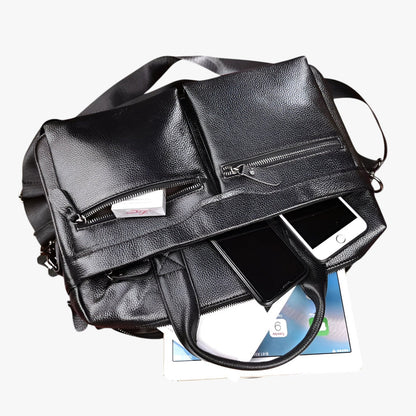 Borsa Portadocumenti Marrone Multiscomparto Uomo — Cuneo, immagine 4