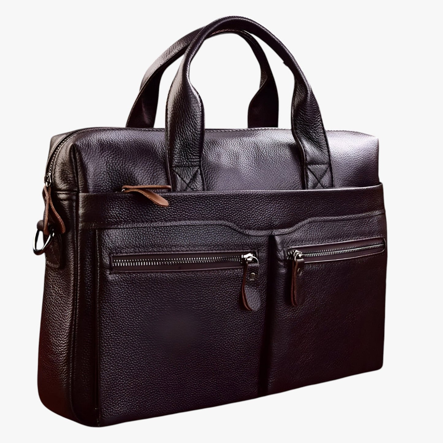 Borsa Portadocumenti Marrone Multiscomparto Uomo — Cuneo, immagine 5