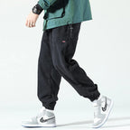 Pantaloni In Velluto A Coste Da Uomo Con Coulisse E Tasche, immagine 2