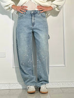 Jeans Balloon Da Donna A Gamba Larga Con Dettagli Brillanti, immagine 15