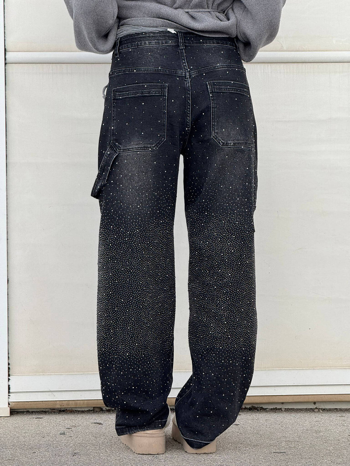 Jeans Balloon Da Donna A Gamba Larga Con Dettagli Brillanti, immagine 9