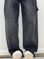 Jeans Balloon Da Donna A Gamba Larga Con Dettagli Brillanti, immagine 10