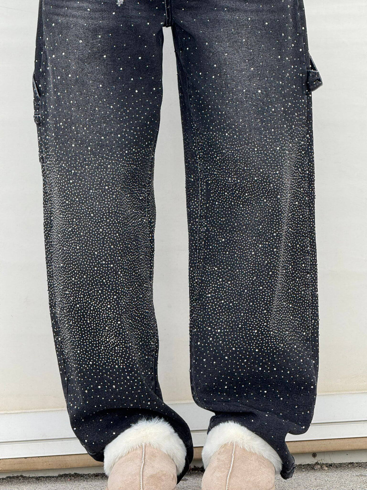 Jeans Balloon Da Donna A Gamba Larga Con Dettagli Brillanti, immagine 10