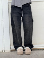 Jeans Balloon Da Donna A Gamba Larga Con Dettagli Brillanti, immagine 16