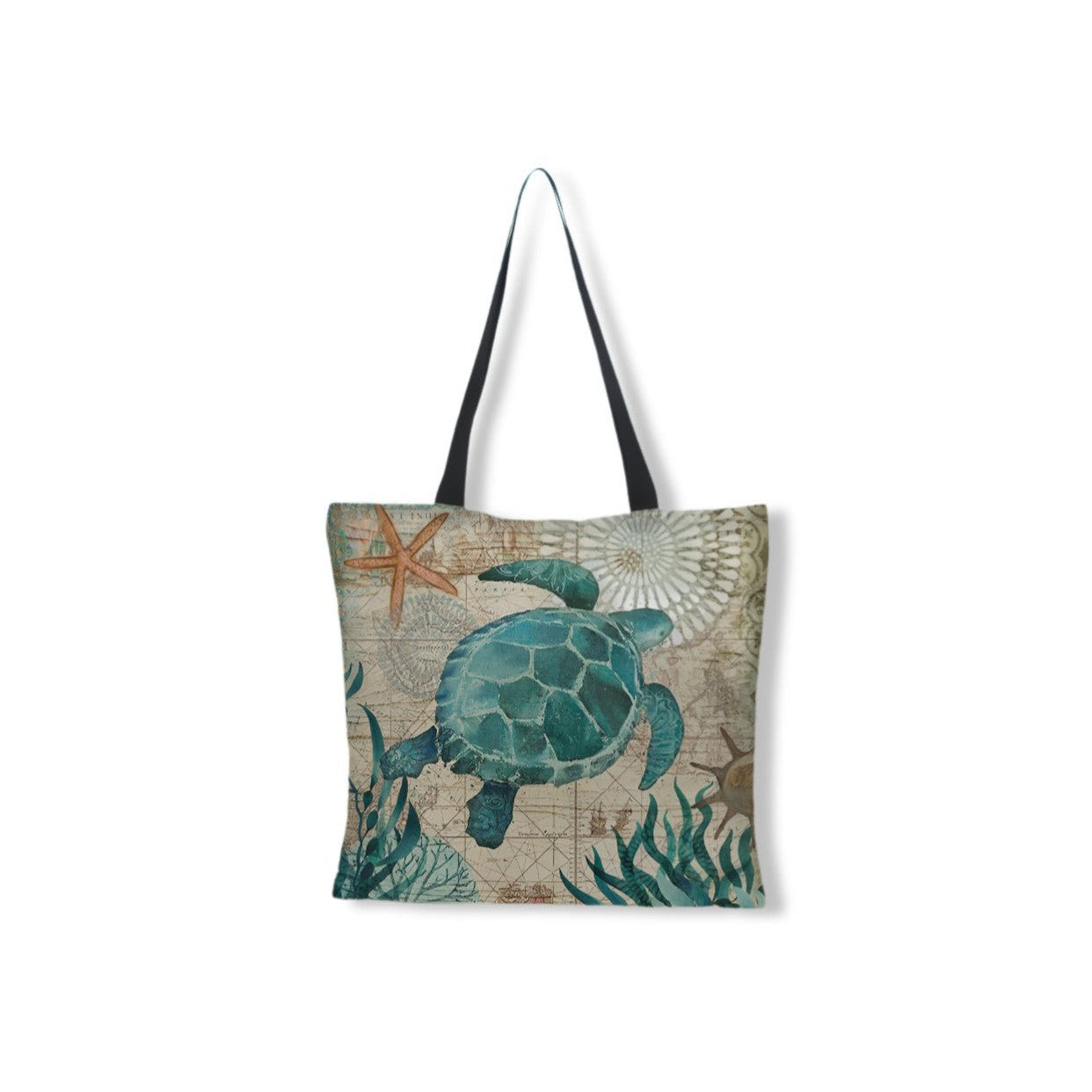 Borsa Tote Mare Multicolore Stampata Donna — Marina, immagine 1
