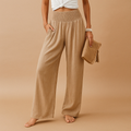 Pantaloni A Vita Alta Da Donna Con Gamba Larga E Tasche, immagine 1