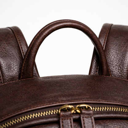 Zaino Marrone Porta Laptop Da 15,6 Pollici Uomo — Cuoio, immagine 7