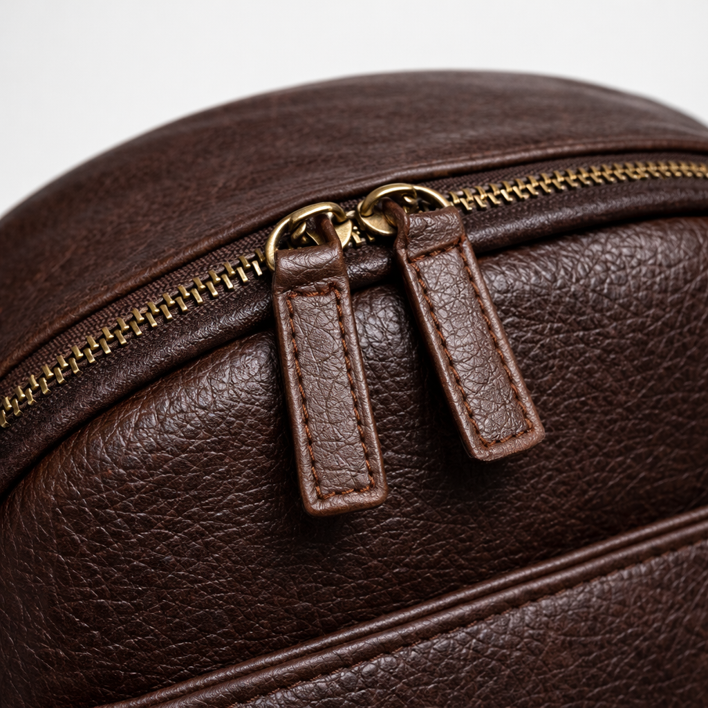 Zaino Marrone Porta Laptop Da 15,6 Pollici Uomo — Cuoio, immagine 6