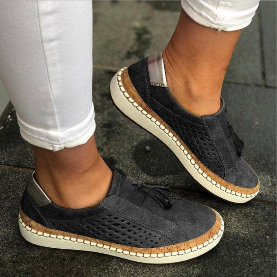 Sneakers Slip On Da Donna Traforate Con Suola Spessa, immagine 5