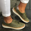 Sneakers Slip On Da Donna Traforate Con Suola Spessa, immagine 1