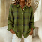 Camicia A Quadri Da Donna Con Colletto E Maniche Lunghe, immagine 7