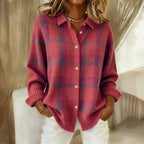 Camicia A Quadri Da Donna Con Colletto E Maniche Lunghe, immagine 1