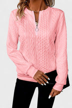 Maglione Da Donna Con Collo Alto E Mezza Zip, immagine 3