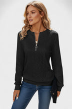 Maglione Da Donna Con Collo Alto E Mezza Zip, immagine 7