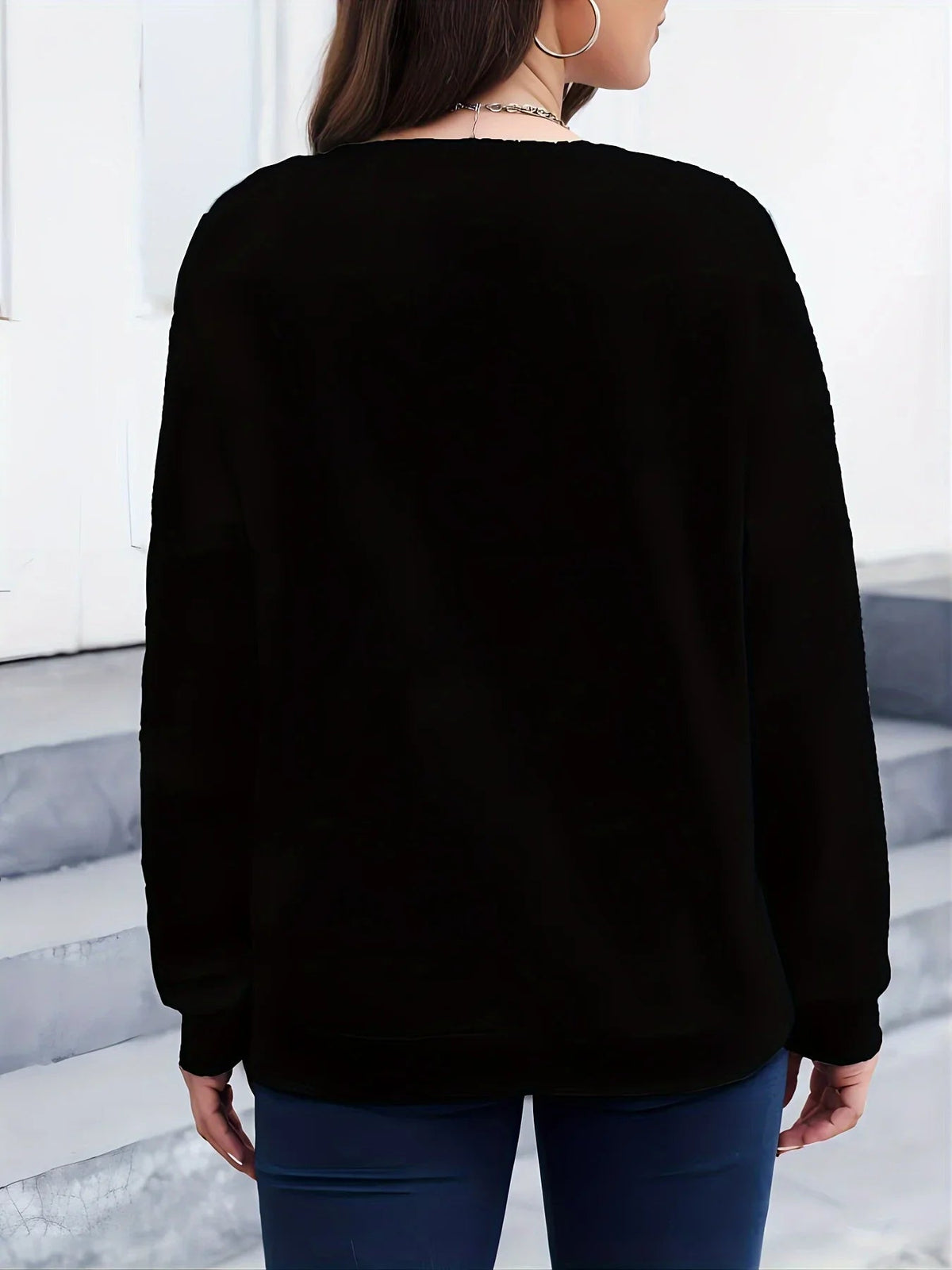 Maglione Donna | Stampa a Cuori & Scollo Rotondo