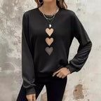 Maglione Donna | Stampa a Cuori & Scollo Rotondo