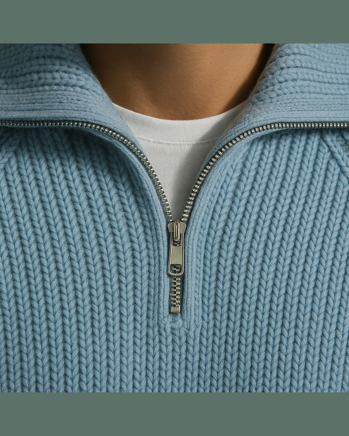 Maglione Uomo | Colletto Ampio & Mezza Zip Pratica