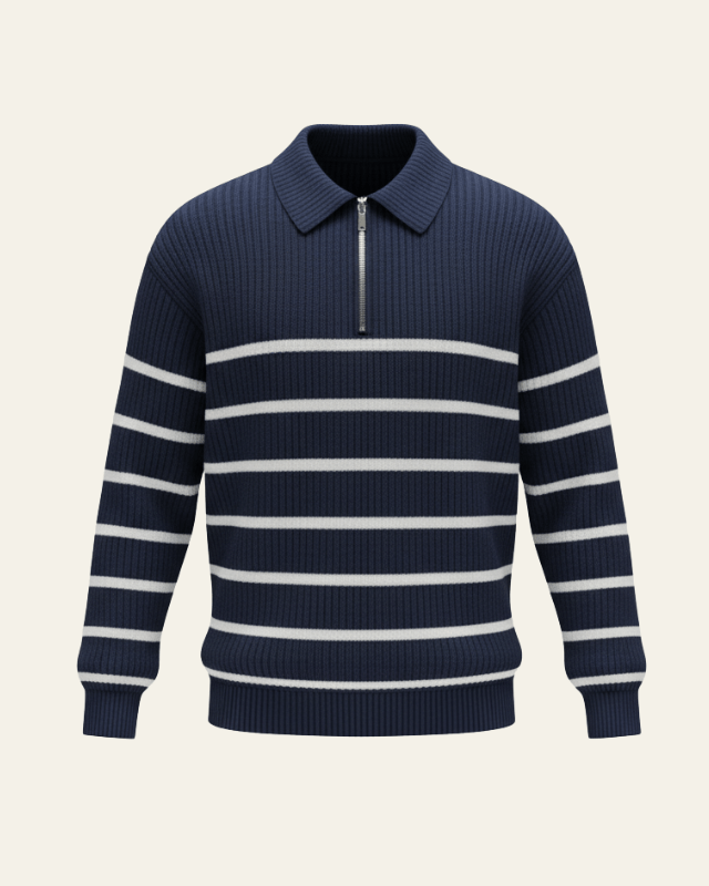 Maglione Uomo | Colletto Elegante & Mezza Zip Pratica