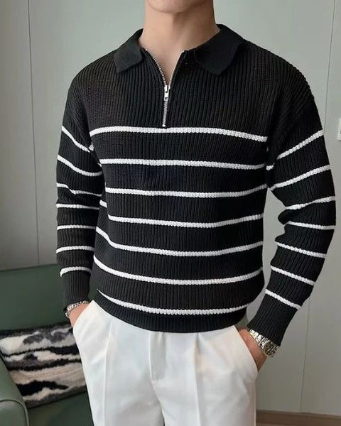 Maglione Uomo | Colletto Elegante & Mezza Zip Pratica