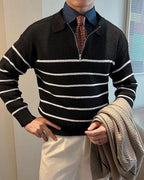 Maglione Uomo | Colletto Elegante & Mezza Zip Pratica