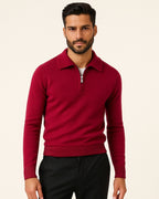 Maglione Uomo | Colletto Elegante & Zip Pratica