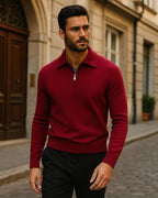 Maglione Uomo | Colletto Elegante & Zip Pratica