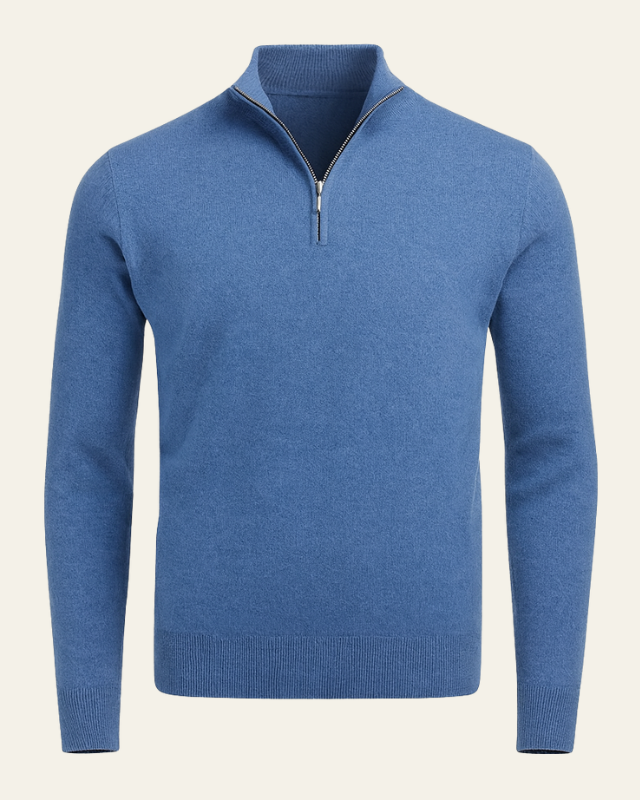 Maglione Uomo | Collo Alto & Mezza Cerniera Pratica