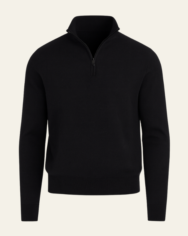 Maglione Uomo | Collo Alto & Mezza Cerniera Pratica