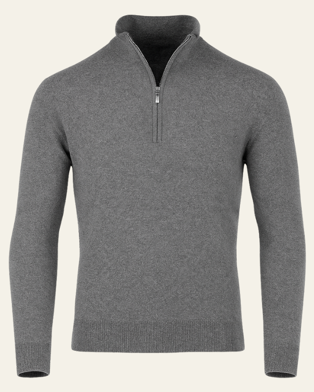 Maglione Uomo | Collo Alto & Mezza Cerniera Pratica